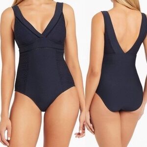 Sea Level Navy Blue One Piece Size 4